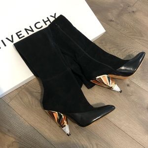 Givenchy Multicolour Heel Over the Knee Boots